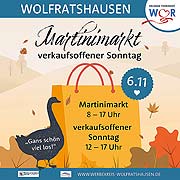 Martinimarkt - verkaufsoffener Sonntag am 6.11.2022 - Sonntagsverkauf in Wolfratshausen, nicht nur bei XXXLutz 